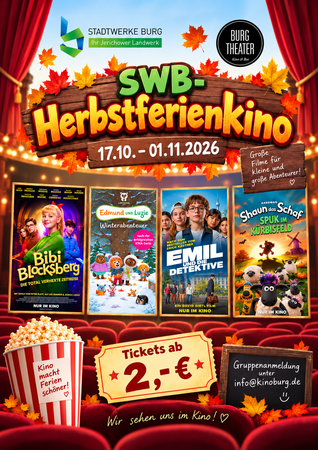 Titelbild: SWB Herbstferienkino vom 17.10.-01.11.2026